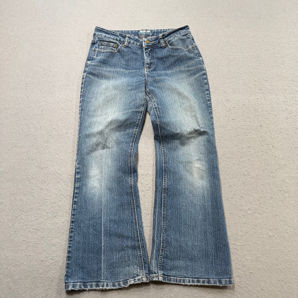 Y2K B.U.M. Equipment Jeans Women's 8/29 Blue Denim Bootcut Mid Rise Relaxed Fit